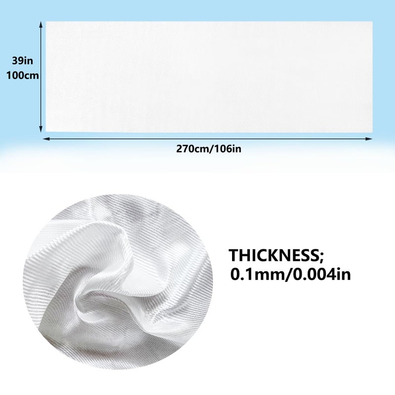 Caliwill Fiberglass Cloth Twill Weave Mat 3oz 0.1mm for Boat, RC Plane, Auto, Surfboard, Tub, Pool Repair - Image 2